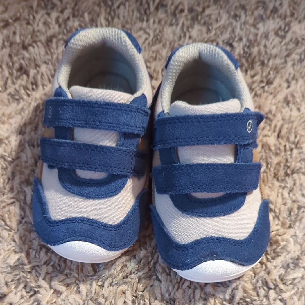 Stride Rite Blue and White Baby Walkers